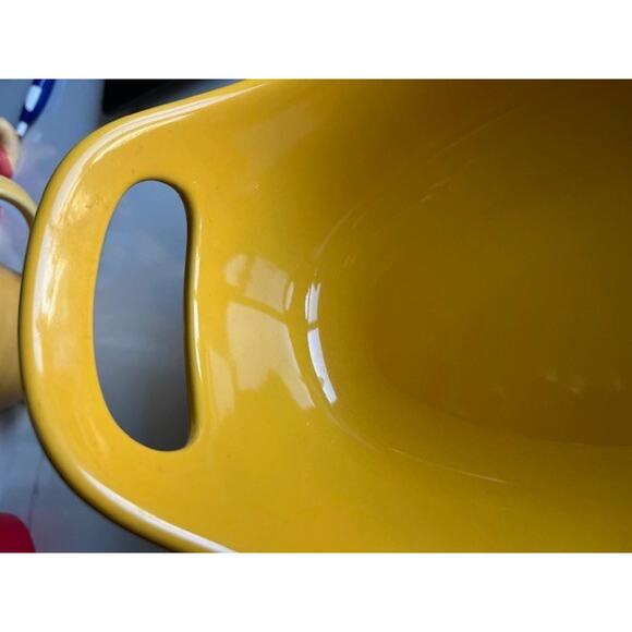 Rachel Ray Casserole Oval 1.25 Qt Golden Yellow Bakeware Stoneware Cassic w/hand - Picture 5 of 13